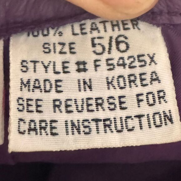 Vintage 80s/90s Avon Fashions Purple Soft Leather Pencil Skirt – Size 5/6 - Picture 5 of 9